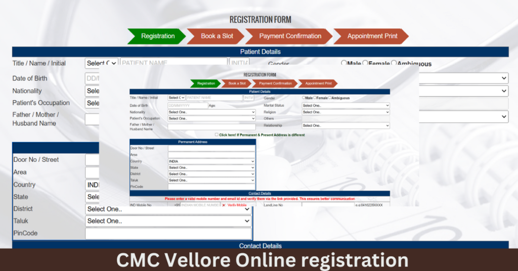 CMC Vellore Online Appointment for New or Old Patients